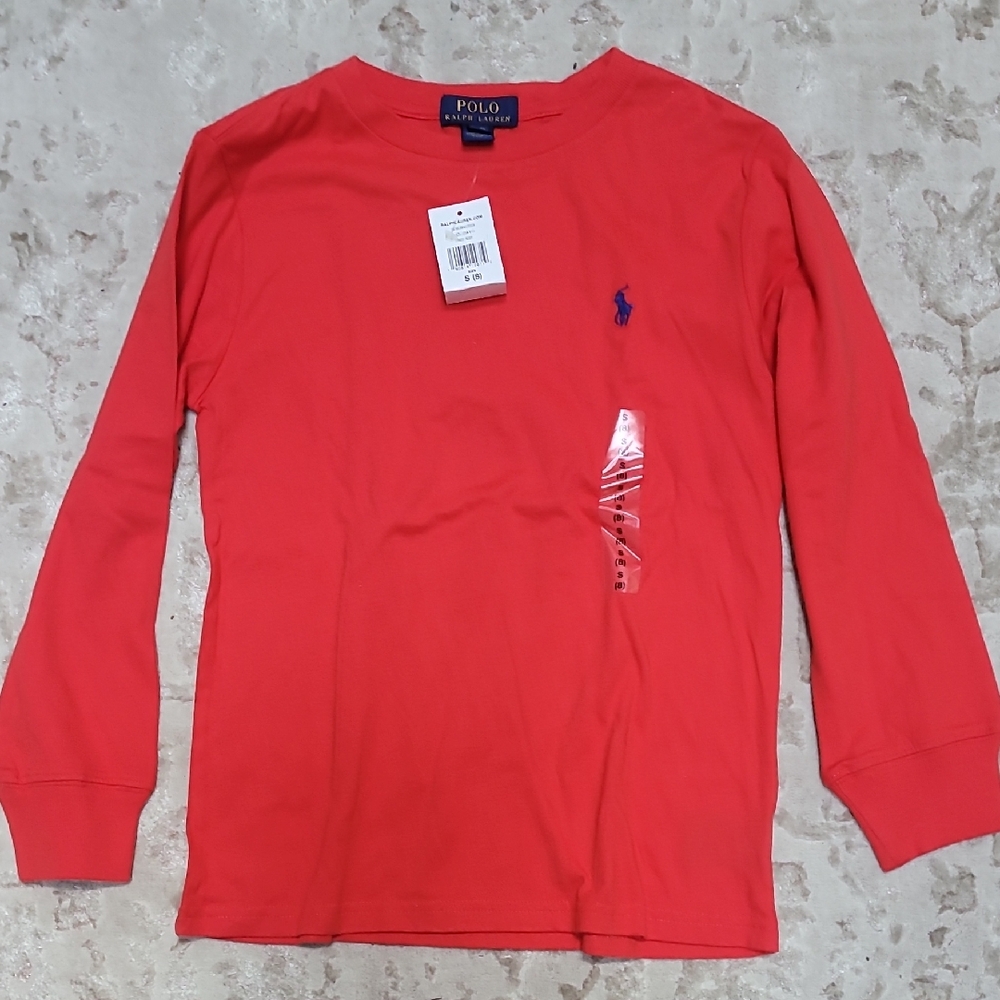 Polo by Ralph Lauren Kids Coral Long Sleeve Tee